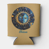 天モダン銀河系サンムーンモノグラム 缶クーラー (正面)