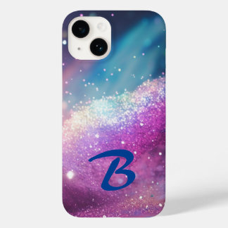 天モノグラムの川ホログラフィックグリッター Case-Mate iPhone 14ケース