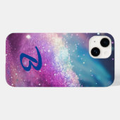 天モノグラムの川ホログラフィックグリッター Case-Mate iPhoneケース (裏面 (横))