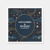 天三日月金ゴールド結婚ズ スタンダードカクテルナプキン (正面)