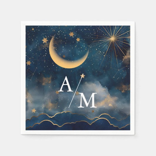 天上での食事の体験を高める スタンダードカクテルナプキン (正面)