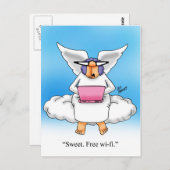 天上のユーモア天使コンピュータ漫画のギフト！ ポストカード (正面/裏面)