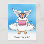 天上のユーモア天使コンピュータ漫画のギフト！ ポストカード (正面)