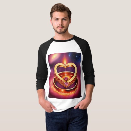 天上のロマンス：水彩夢Tシャツ Tシャツ (正面フル)