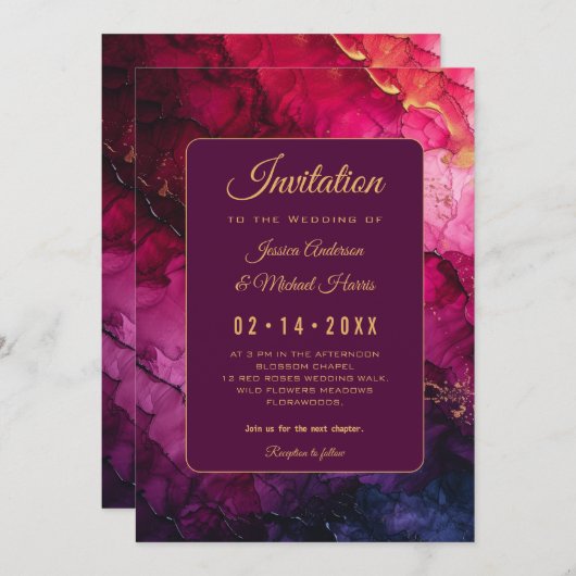 天上の優雅さ：大理石の交響曲 招待状 (正面/裏面)