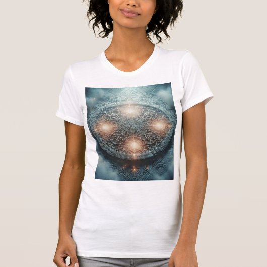 天上の呪文サークル - 輝く錬金術 Tシャツ (正面)
