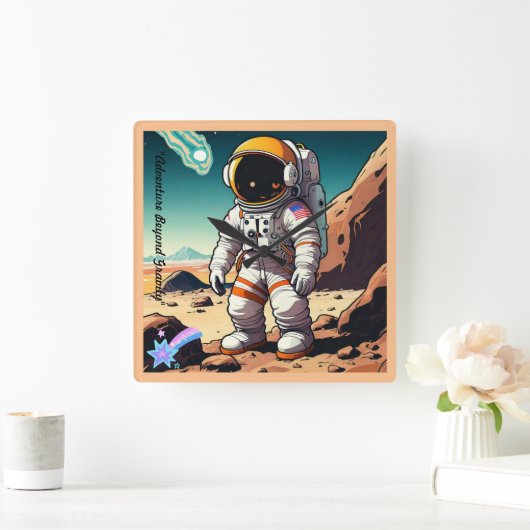 天上の夢を追いかける スクエア壁時計 (ホーム)