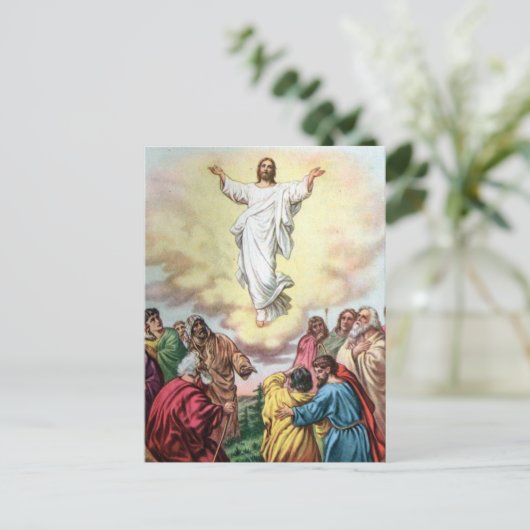 天上の家に行くイエス ポストカード (スタンド正面)