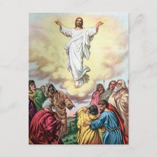 天上の家に行くイエス ポストカード (正面)