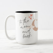 天上の恋の情事:月と背中 ツートーンマグカップ (左)