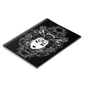 天上の日本の神秘的な芸者魂 ノートブック (左側)