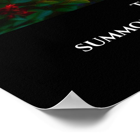 天上の熱帯庭園に臨むゴールデンクロス ポスター (角)