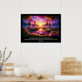 天上の熱帯庭園に臨むゴールデンクロス ポスター (キッチン)