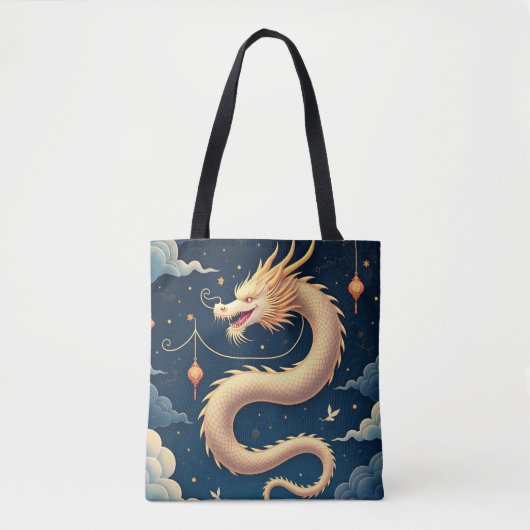 天上の竜 – 東洋のドラゴン トートバッグ (正面)