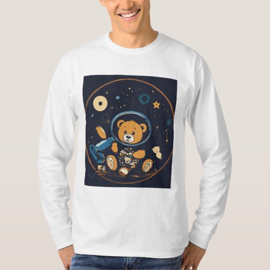 天上の航海：重力インスパイア-宇宙駅T Tシャツ (正面)