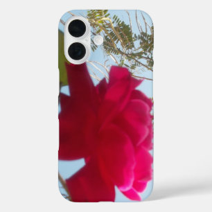 天上の花|青空に映える赤いバラ iPhone 16ケース