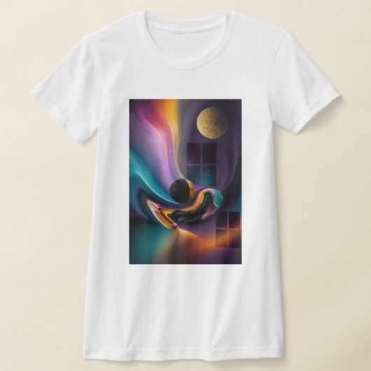 天上の調和 | 抽象的な夢の世界 Tシャツ (レイダウン)
