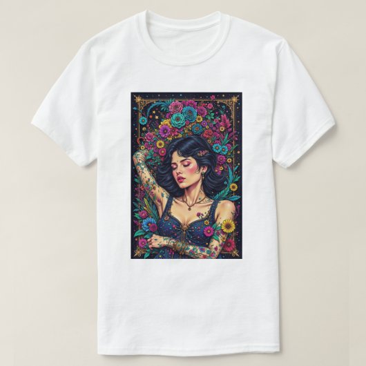 天上の開花Tシャツ Tシャツ (デザイン正面)