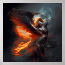 天上の飛んでいる悪魔女