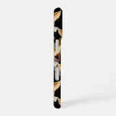 天上の黄金の天使柄デザイン iPhone 16ケース (右側面)