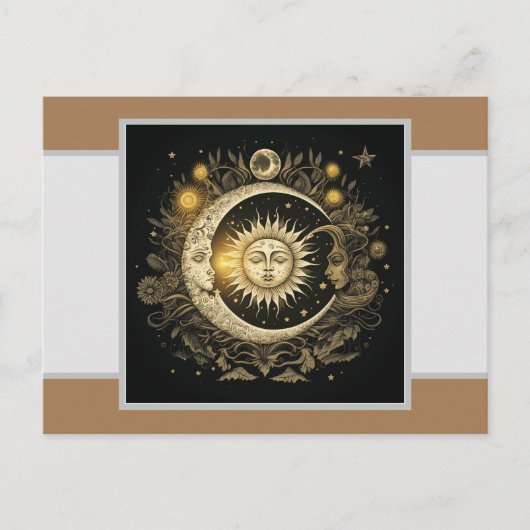 天上はがきイラストレーション ポストカード (正面)