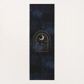 天上りムーンモノグラム金ゴールドグリッターネイビー ヨガマット (裏面)