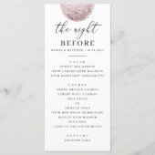 天上リハーサルのディナー | ピンク赤面ムーン メニュー (正面)