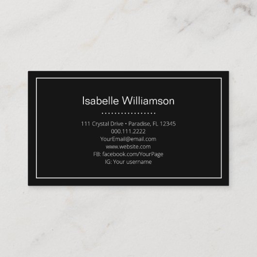 天上三月女神メタフィシカル神秘的 名刺 (裏面)