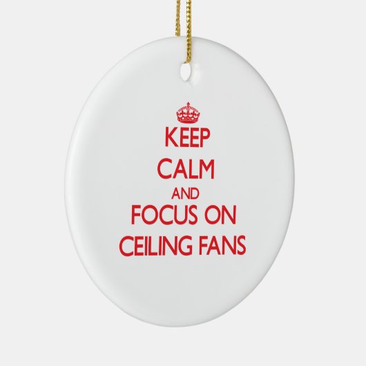 天井に付いている扇風機の平静そして焦点を保って下さい セラミックオーナメント (右)