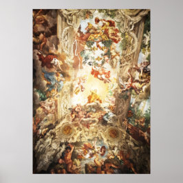 天井に最礼拝堂の壁画 ポスター