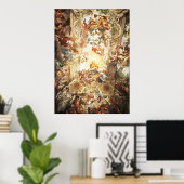 天井に最礼拝堂の壁画 ポスター (ホームオフィス)