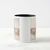 天井の壁および階段(茶色のためのデザインペン マグカップ (中央)