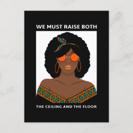 天井の床を上げるBLM女性の権利 ポストカード