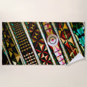 天井カラフルスペインの ビーチタオル (正面)