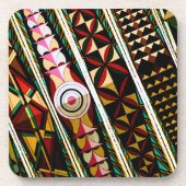 天井カラフル構スペインの造 コースター (正面)