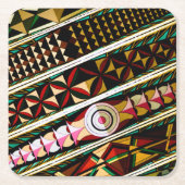 天井カラフル構スペインの造 スクエアペーパーコースター (正面)