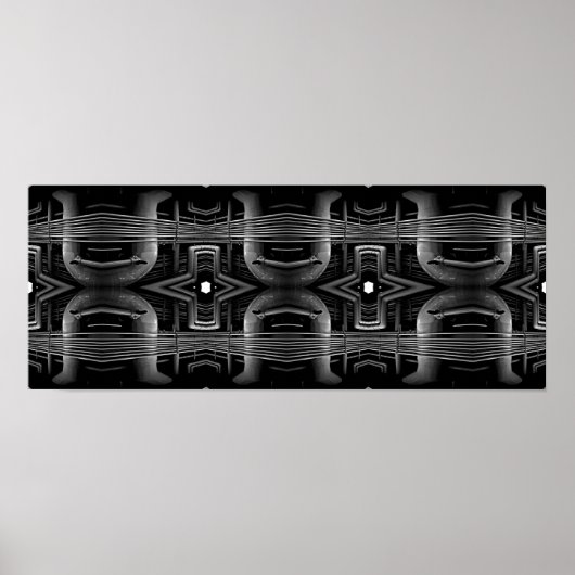 「天井パイプI」、白黒ポスター ポスター (正面)