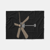 天井ファン怠惰Diyハロウィーンの衣装おもしろい簡単 フリースブランケット (正面(横))