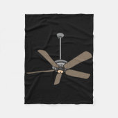 天井ファン怠惰Diyハロウィーンの衣装おもしろい簡単 フリースブランケット (正面)