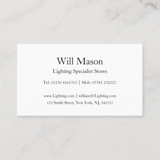 天井灯モダンの写真 – 名刺 (裏面)