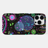 天体のお祝い: マキシマリスト抽象芸術  iPhoneケース (裏面横)