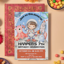 天体のお祝い：ライトブルーの宇宙飛行士