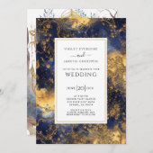 天体の宇宙の星と惑星結婚の 招待状 (正面/裏面)