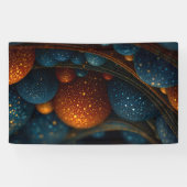 天体の流れ：抽象芸術の球を運動中 横断幕 (横)