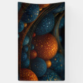 天体の流れ：抽象芸術の球を運動中 横断幕 (縦)