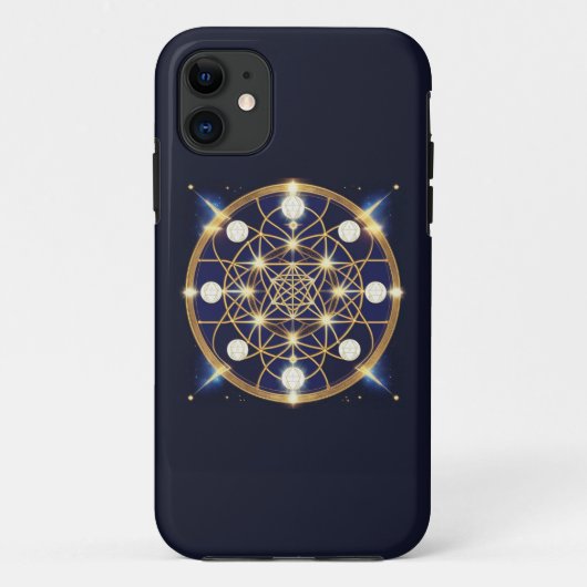 天体の調和 - グリッドの中の光 Case-Mate iPhoneケース (裏面)