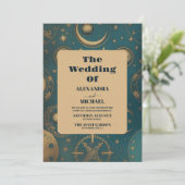 天体の金ゴールド結婚の 招待状 (スタンド正面)