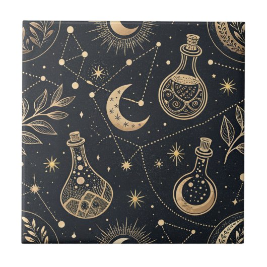 天体ウィッチクラフト - ゴールドムーン、ポーションボトル タイル (正面)
