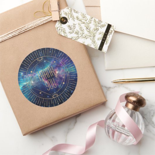 天体ギャラクシームーンステッカー ラウンドシール (ギフト)