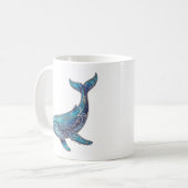 天体クジラ マグカップ 高級ラインアート (正面左)